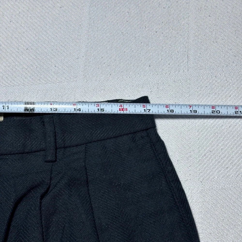 NEW Banana Republic Relaxed Wide Leg Pant 34x32 Pleated Linen Cotton Herringbone